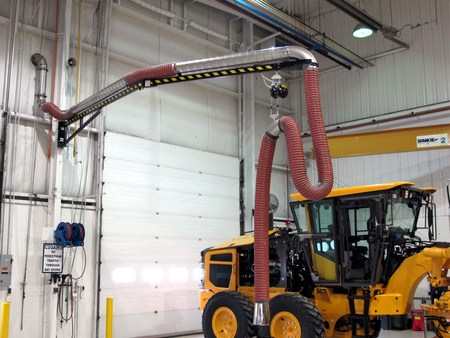 Crane Arm With High-Temp Hose (Diesel Engine Testing Station #3)